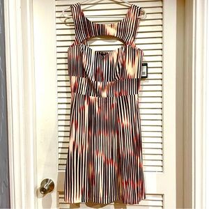 GUESS Women’s Striped Sleeveless Peekaboo Dress